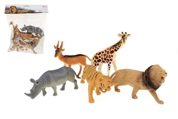 Zwierzęta safari plastik 11-15cm 5szt w woreczku