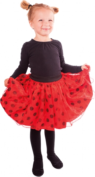 Dziecięca spódniczka tutu biedronka w grochy