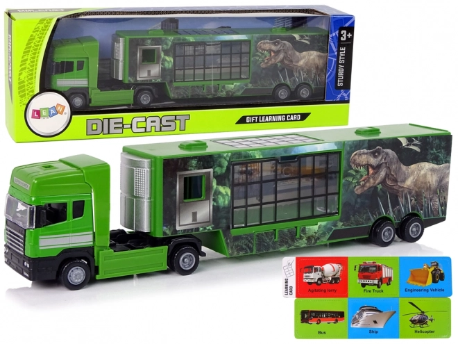 Duży transporter dinozaurów Auto Metal