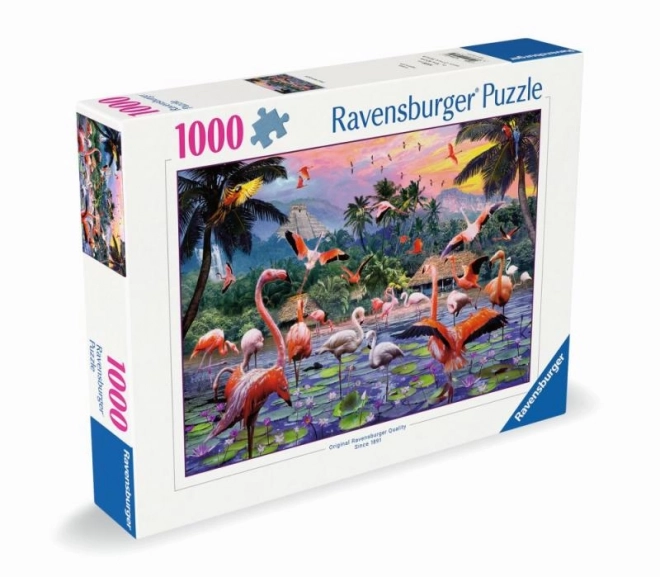 Różowe flamingi puzzle 1000 elementów
