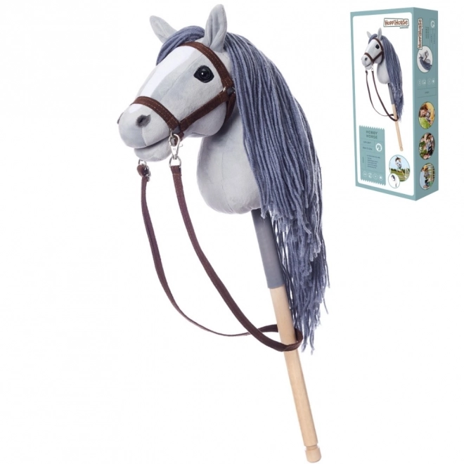 HOPPIHORSE koń na kiju hobby horse rozmiar A4 szary