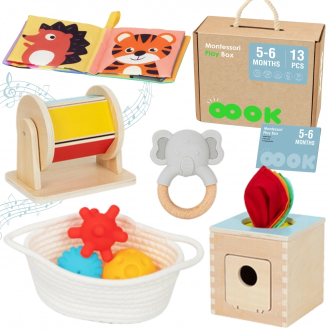 Tooky Toy duży montessori edukacyjny box 6w1