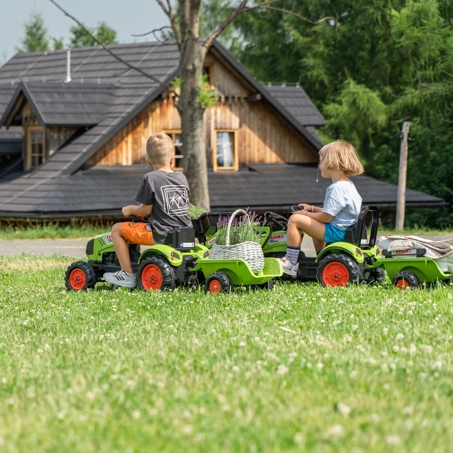 Traktor na pedały Claas Arion 410 z przyczepką zielony