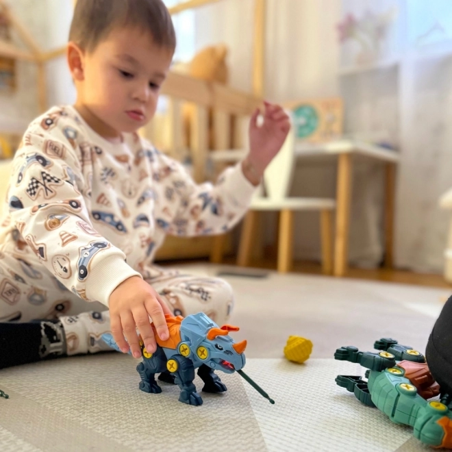 Zestaw do skręcania dinozaurów Woopie 3 szt. z walizką i wiertarko-wkrętarką
