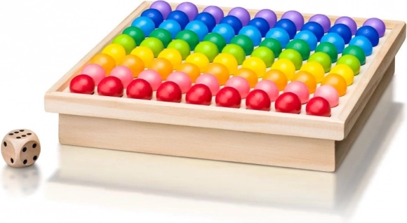 POPULAR Drewniana gra kulkowa – kolorowe sudoku i gry towarzyskie