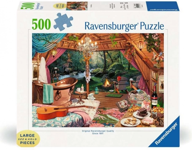Puzzle Przytulna Chata XXL 500 elementów