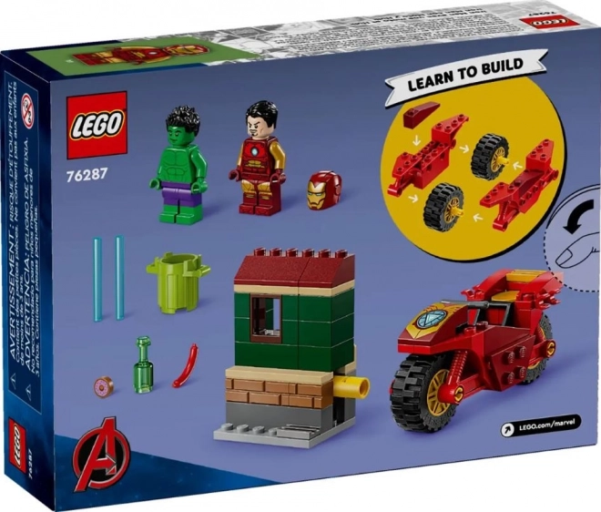 LEGO Marvel Super Heroes 76287 Iron Man na motocyklu i Hulk