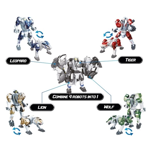 Transformacyjne zwierzę lub robot plastikowy 9cm w blistrze