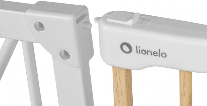 Bariera bezpieczeństwa Lionelo Truus Slim - biała i naturalne drewno