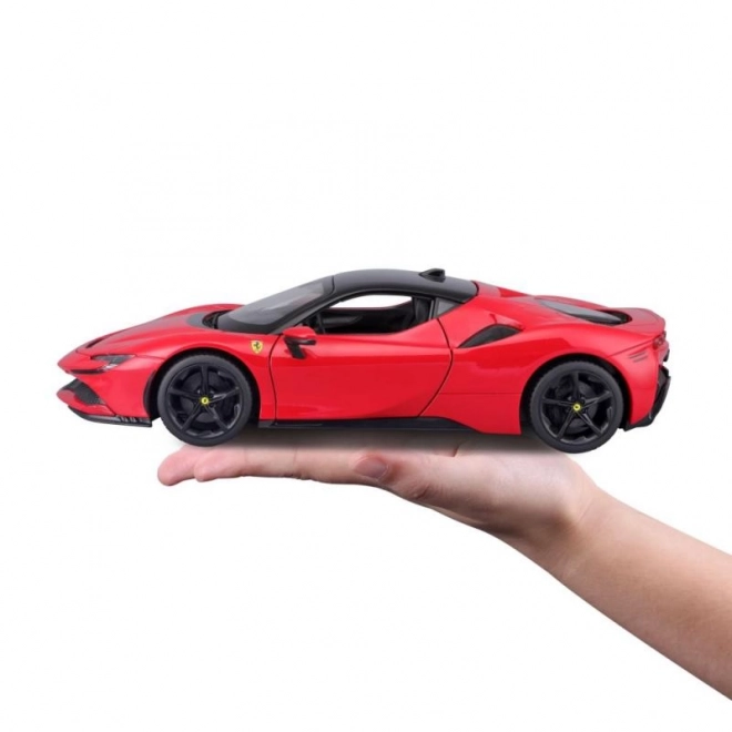 Metalowy model Ferrari SF90 Stradale czerwony 1:18