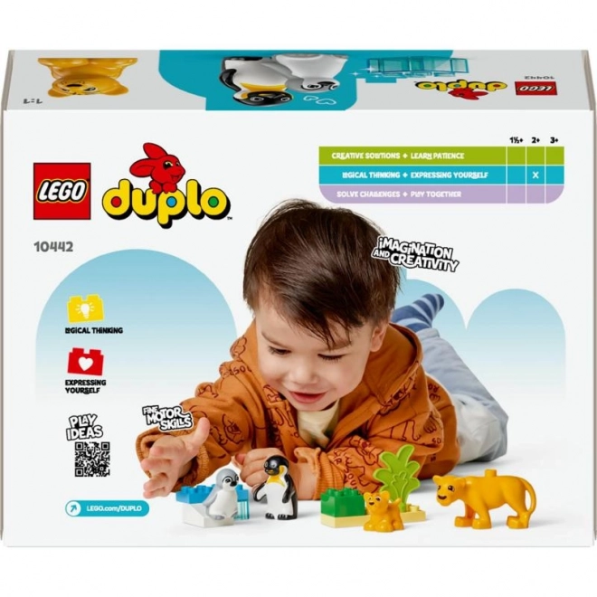 Lego Duplo Rodziny dzikich zwierząt: Pingwiny i lwy