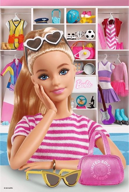 Puzzle 100 elementów Poznaj Barbie
