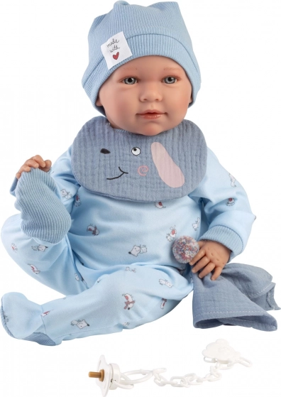 Ubranko dla lalki niemowlaka New Born rozmiar 40–42 cm z akcesoriami