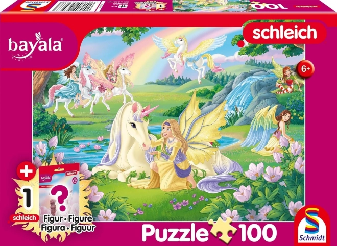 Puzzle Bayala: magiczne jednorożce 100 elementów z figurką SCHLEICH