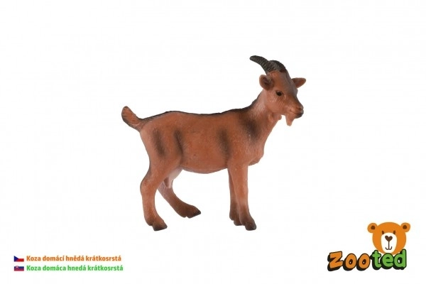 Koza domowa - brązowa krótkoścista zooted 8cm w woreczku