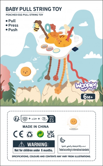 Woopie sensoryczna zabawka Montessori gryzak grzechotka UFO