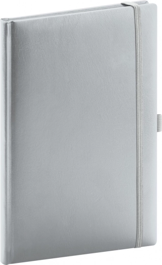Notes NOTIQUE Balacron, w linie, srebrny 15 × 21 cm