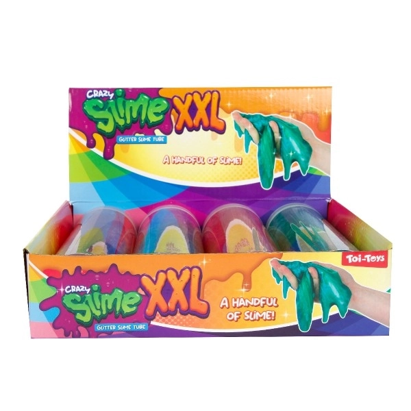 Slime - masa błyszcząca 400g 20cm w plastikowej tubie 4 kolory 4 sztuki w pudełku