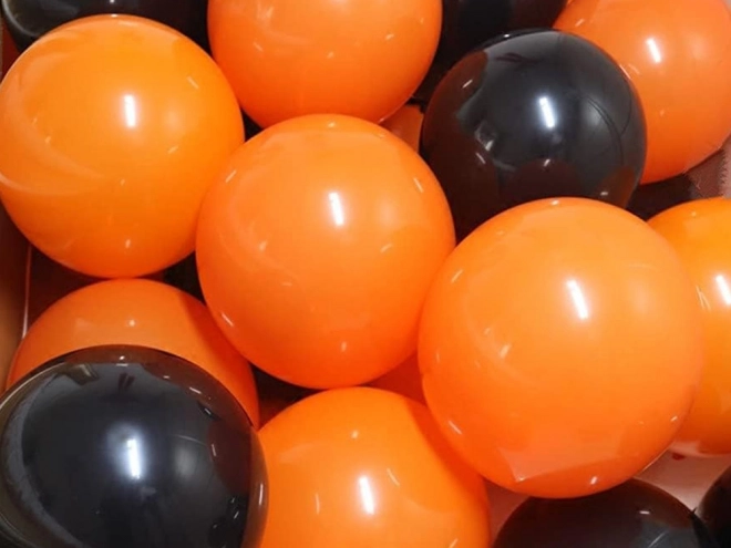 Halloween balony czarne i pomarańczowe 20 szt.