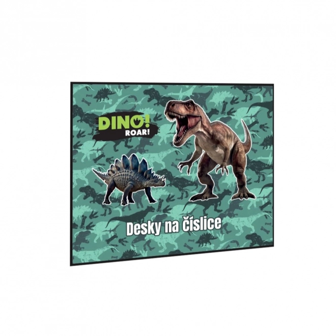 Edukacyjne plansze z cyferkami dla dzieci z motywem Dino