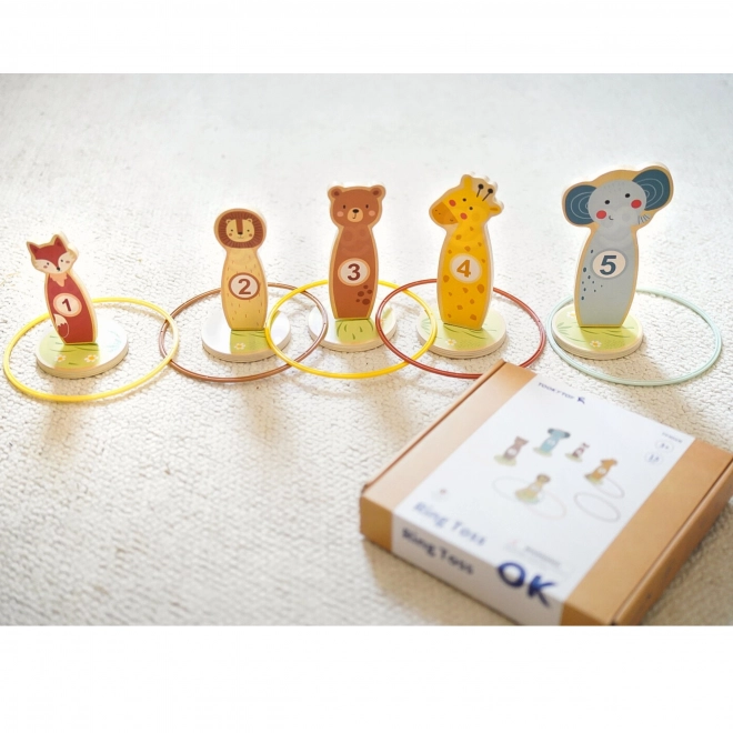 Drewniane gra na celność z obręczą Tooky Toy