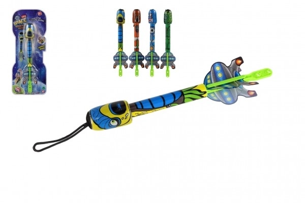 Strzałka wystrzałowa z dźwiękiem plastik 25cm 4 kolory na karcie 13x31,5x4cm