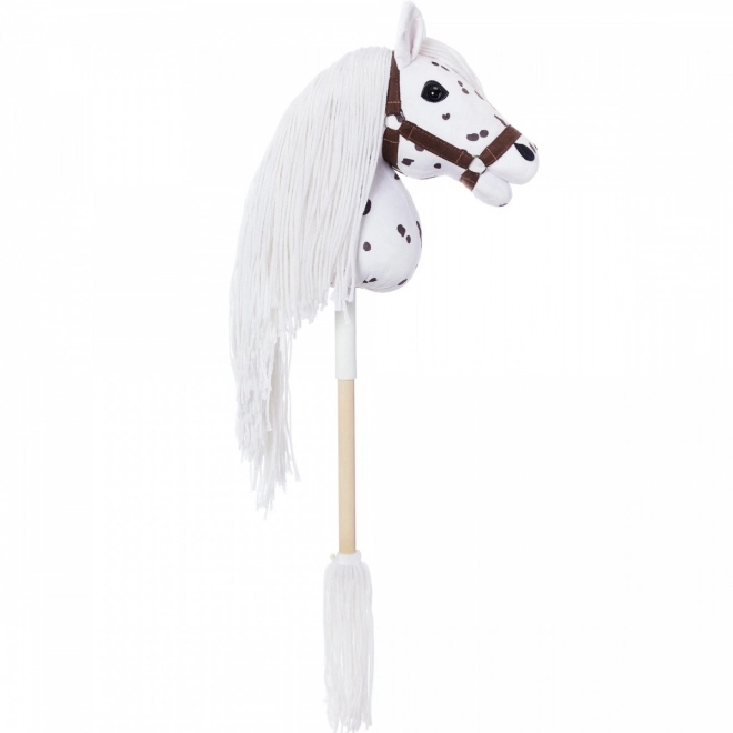 Koń na kijku Hobby Horse z kolekcji HOPPIHORSE Sport Edition w kolorze białego lamparta