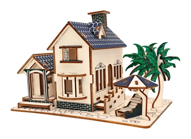 Woodcraft Drewniane 3D puzzle Dom na plaży