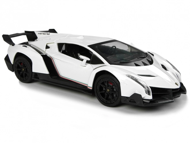 Zdalnie sterowany Lamborghini Veneno Biały 2.4G zdalne sterowanie kierownicą Dźwiękowe światła