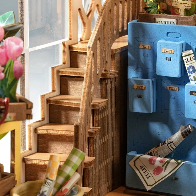 RoboTime 3D puzzle Oparcie na książki Garden House (drewniane)
