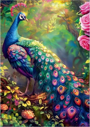 Puzzle Pawia ogród 1000 elementów
