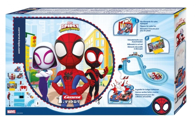 Tor samochodowy z pojazdami Pierwszy Spider Man Spidey Go 2,9 m