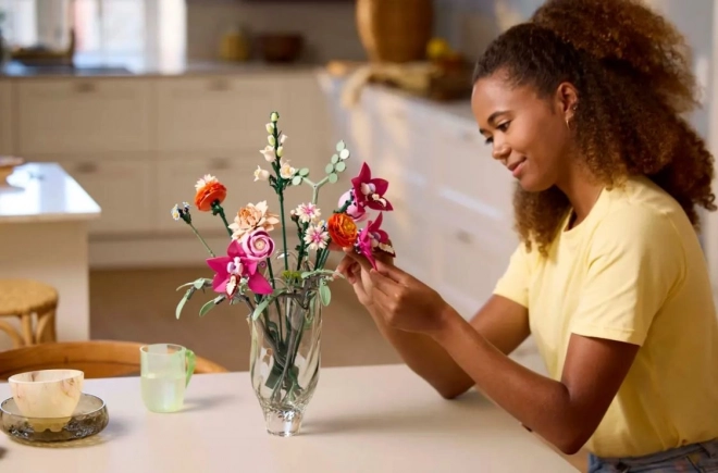 Lego Botanical piękny bukiet różowych kwiatów