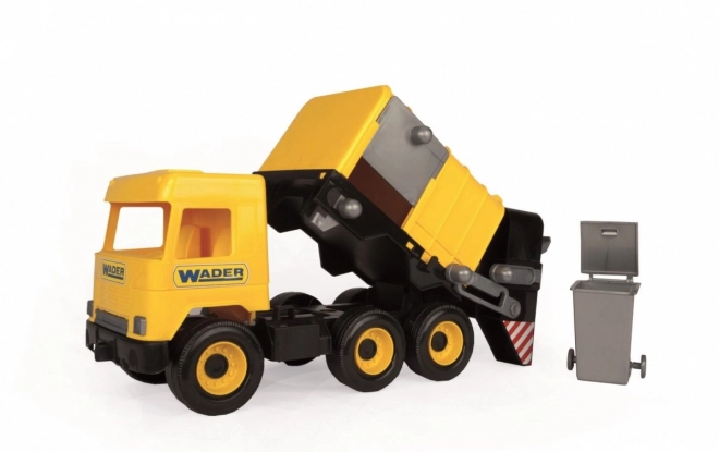 Żółty śmieciarka 42 cm Middle Truck w pudełku