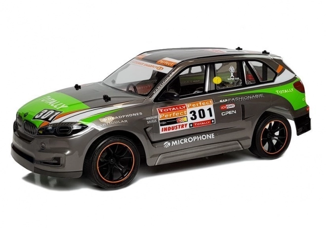 Szare samochód wyścigowe zdalnie sterowane RC 1:10 2.4G