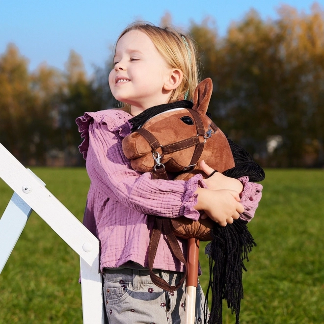 Koń na kiju Hobby Horse HOPPIHORSE ciemno brązowy