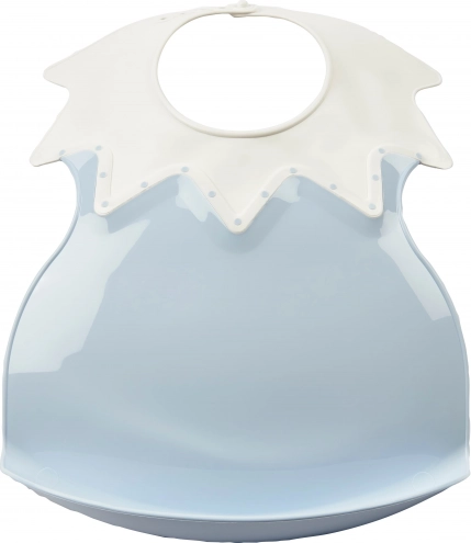 Plastowy śliniak z kołnierzykiem Baby Blue