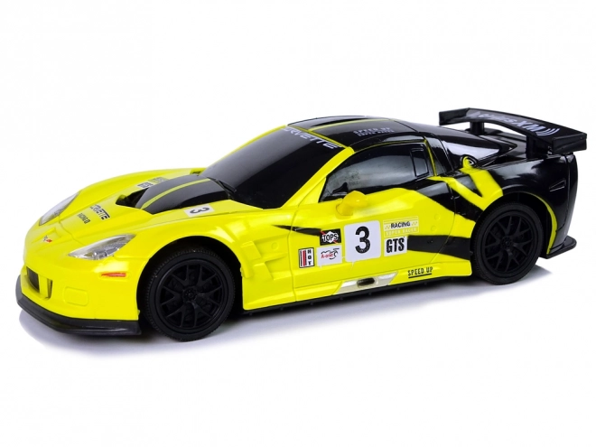 Sportowe auto R/C 1:24 Corvette żółte C6.R 2.4 G światła