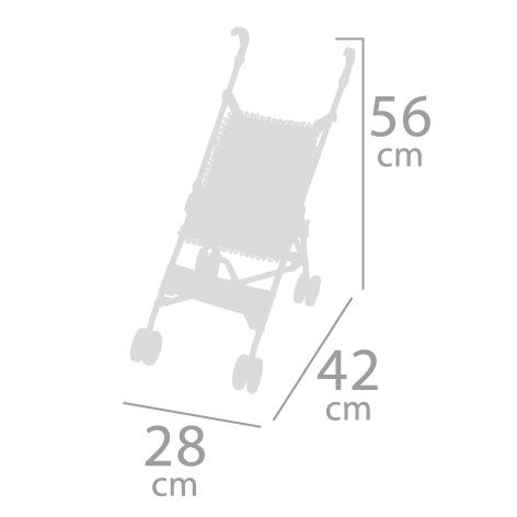 DeCuevas 90090 Składany wózek dla lalek golfowe parasolki Martina 2021 - 56 cm