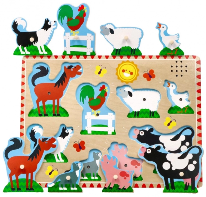Dźwiękowe puzzle - Zwierzęta na farmie