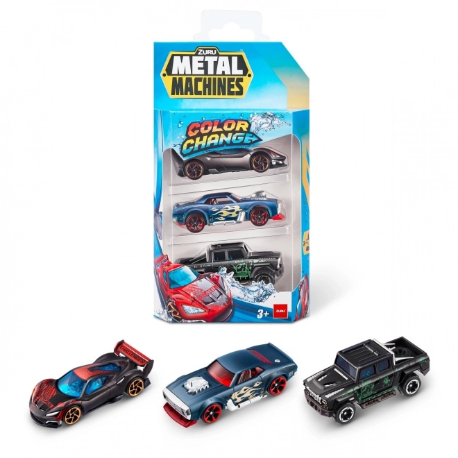 ZURU Metal Machines - Zestaw 3 samochodzików zmieniających kolor