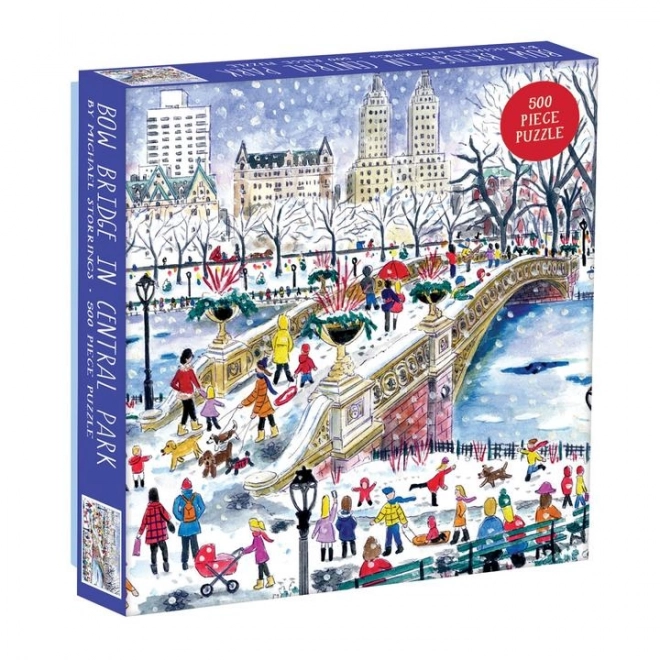 Kwadratowe puzzle Most Łukowy w Central Parku 500 elementów