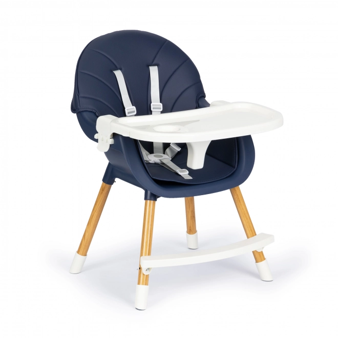 Ecotoys Krzesełko do karmienia 2w1 niebieskie