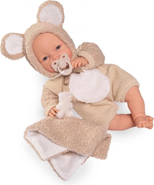 Mrugające niemowlę z dźwiękami i miękkim ciałem 37 cm