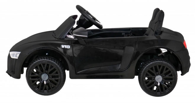 Audi R8 dziecięce elektryczne autko czarne z pilotem, kołami EVA, wolnym startem i MP3 LED