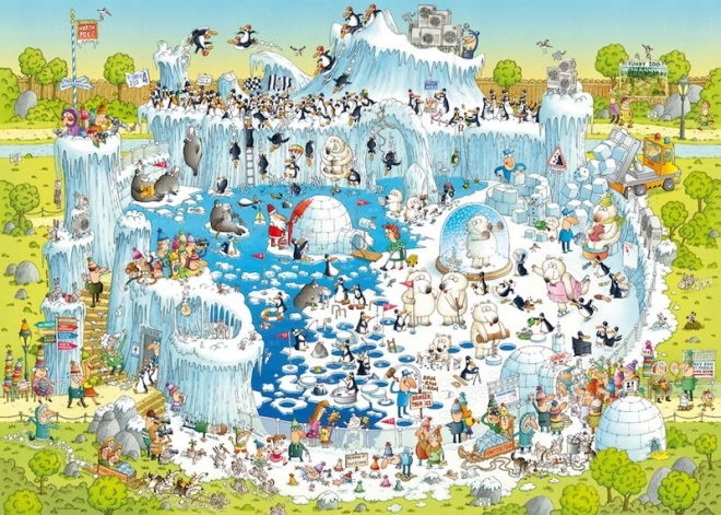 HEYE Puzzle Szalona ZOO: Ekspozycja polarna 1000 elementów