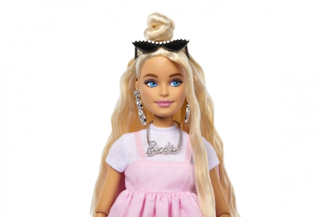 Barbie Deluxe Modelka sukienka z kokardą