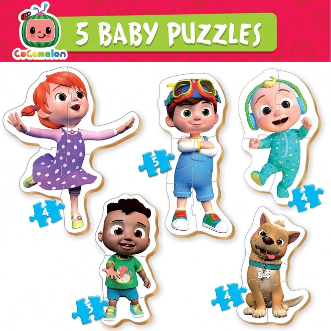 EDUCA Baby puzzle Cocomelon 5w1 (3-5 elementów)