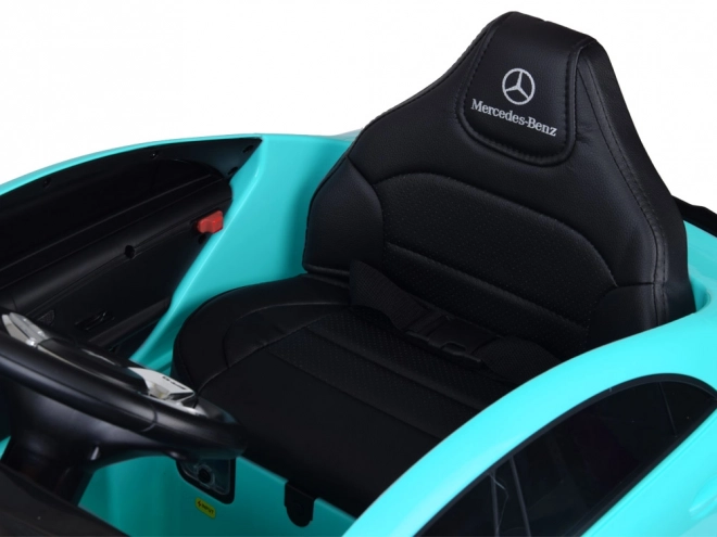 Dziecięcy samochód elektryczny Mercedes AMG CLA 45s z efektem bujania – Niebieski