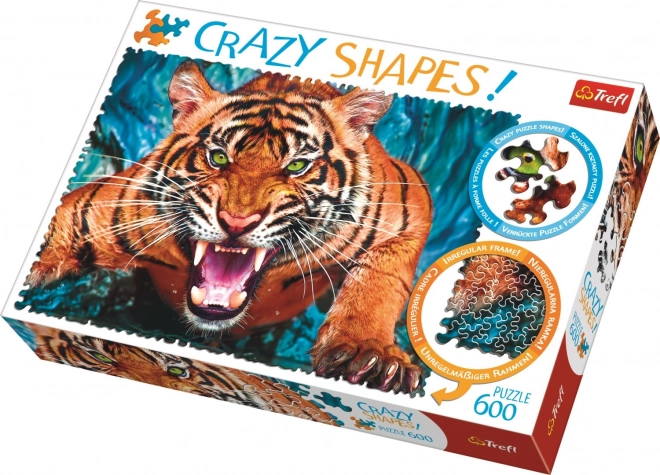 TREFL Crazy Shapes puzzle atak tygrysa 600 elementów